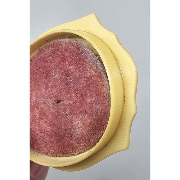 Vintage Ivory Pyralin Dubarry French Celluloid Vanity Jewelry Box Velvet Lined - Picture 16 of 16